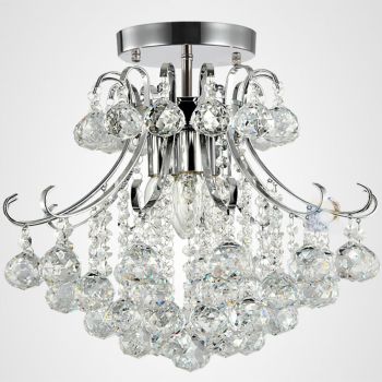 Genuine K9 Crystal Balls 3/4/6 Bulbs Modern Chandelier Ceiling Flush Fitting Lamp