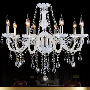 Genuine K9 Crystal WHITE 6/8/10 Arms Chandelier Pendant Ceiling Light