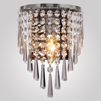 Genuine K9 Crystal Wall Light E14 Chrome Clear Modern Chandelier Walllight
