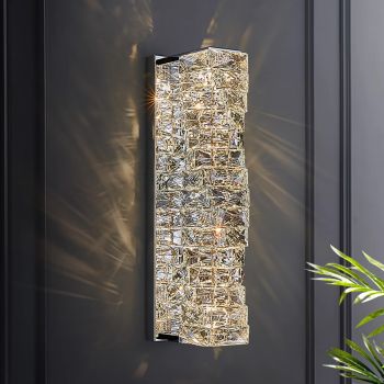 Genuine K9 Crystal Wall Sconce Lighting LED Wall Mount Art Decoration Modern Luxury Fixtures for Bedroom Bedside Hallway