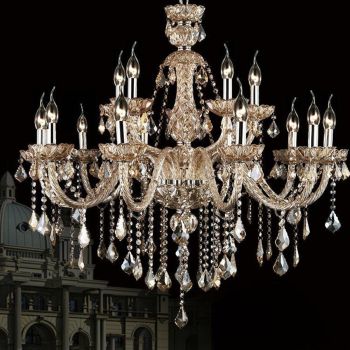 Genuine K9 Champagne Crystal 6/8/10/12/15 Arms Chandelier Pendant Ceiling Light