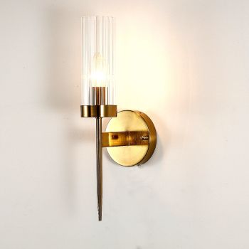 WDW One Arm Clear And Gold Colour Postmodern Wall Light Genuine K9 Crystal
