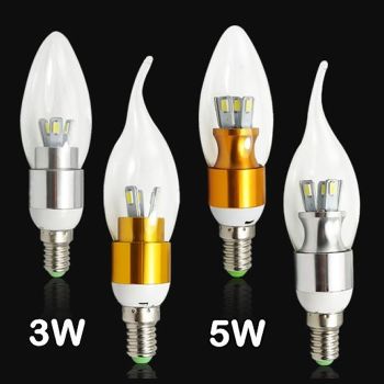 6 x E14 3W 5W LED Bulbs Chandelier Candelabra Candle Light Bulb