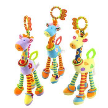 WDW Baby Hand Bell Rattle Pram Hanging Animal Stroller Car Seat Toys Giraffe