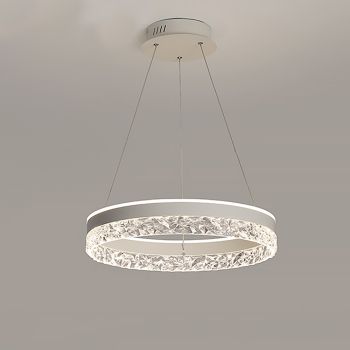Crystal LED Chandelier Pedant Fitting Ceiling Light 3 Light Colours + Dimmable + Remote Control