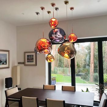 Melt Glass Pendant Light with LED