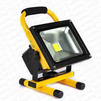20W Cool White LED Floodlight Rechargeable Light Outdoor  - YELLOW