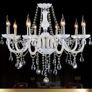 Genuine K9 Crystal WHITE 6/8/10 Arms Chandelier Pendant Ceiling Light