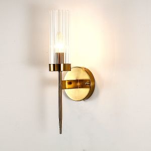 WDW One Arm Clear And Gold Colour Postmodern Wall Light Genuine K9 Crystal