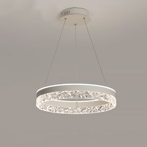 Crystal LED Chandelier Pedant Fitting Ceiling Light 3 Light Colours + Dimmable + Remote Control