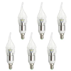 6 x E14 5W Dimmable LED Bulbs Chandelier Candelabra Candle Light Bulb