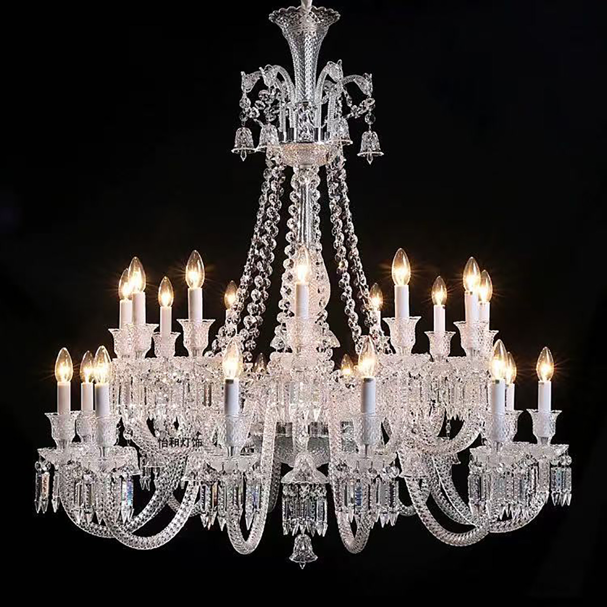 WDW Genuine Crystal Halo LED Pendant Light Chandelier + Remote Control 50cm