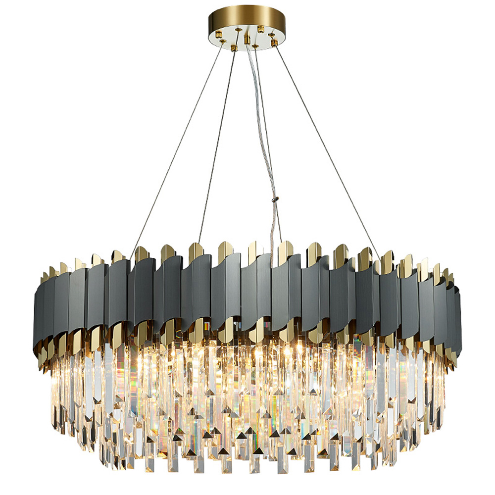 Triangle Pattern Mirror Finish Irregular Design Pendant Light