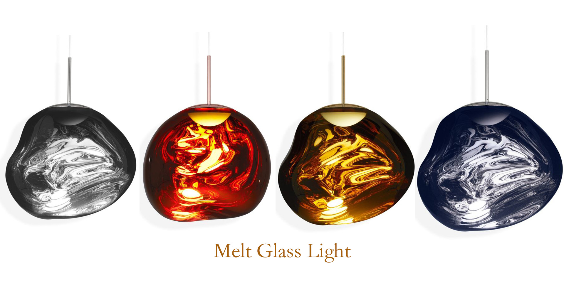 Melt Glass Pendant Light with LED