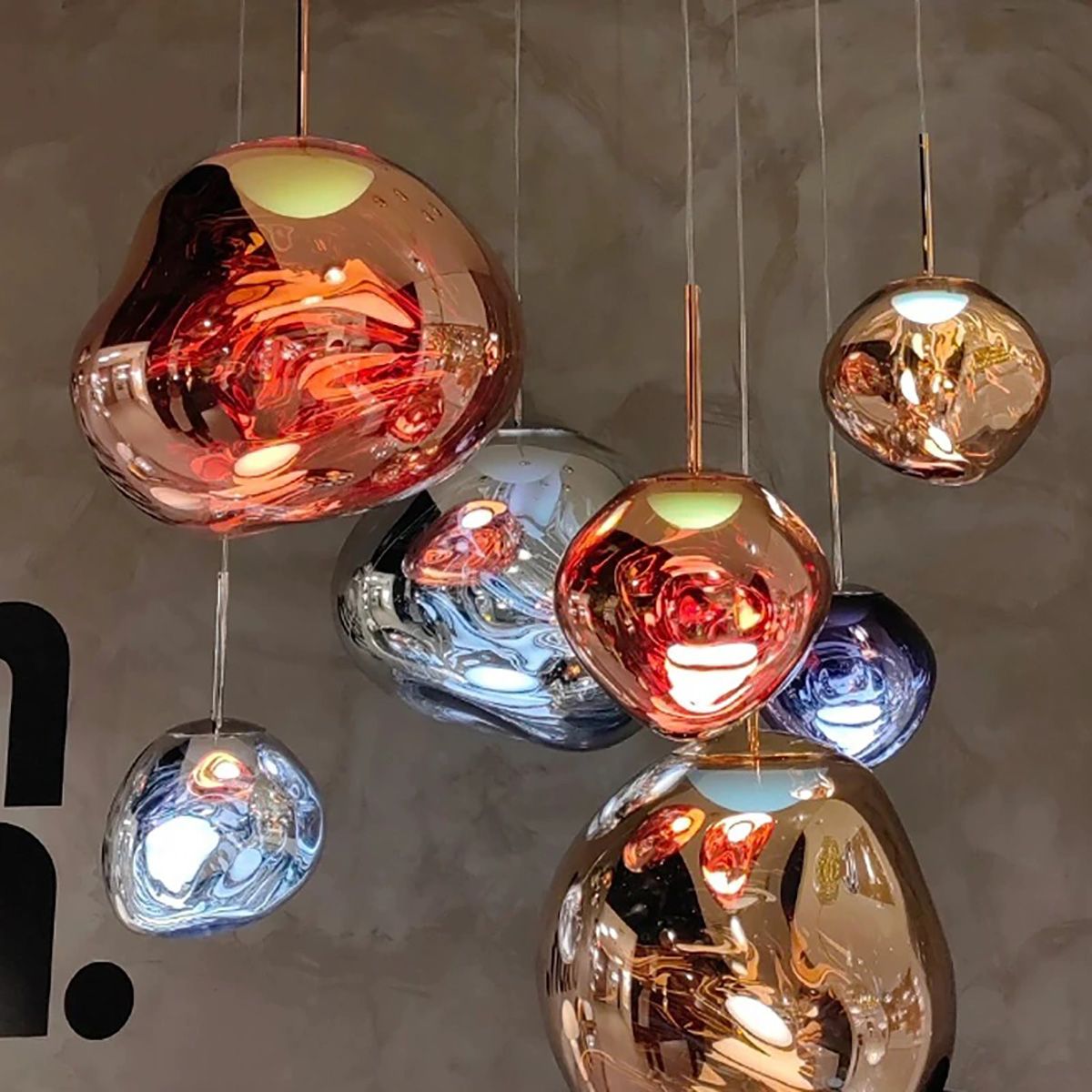  Melt Glass Pendant Light with LED